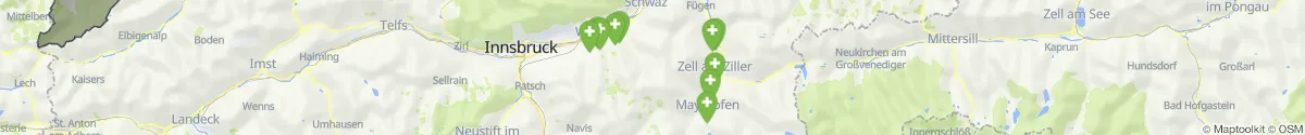 Map view for Pharmacies emergency services nearby Tux (Schwaz, Tirol)